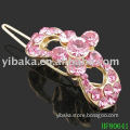fashion girl hair wear pink color French barrette hair clips HF80641